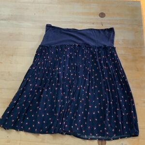 Navy print skirt